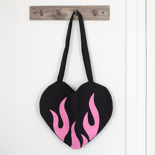 Burning Heart Satin Tote Bag image 4