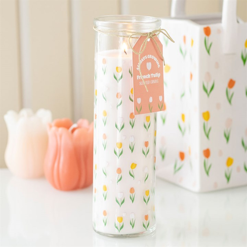Tulip Print French Tulip Tube Candle image 3
