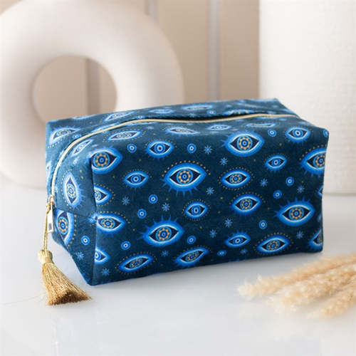 All Seeing Eye Print Velvet Makeup Bag image 3