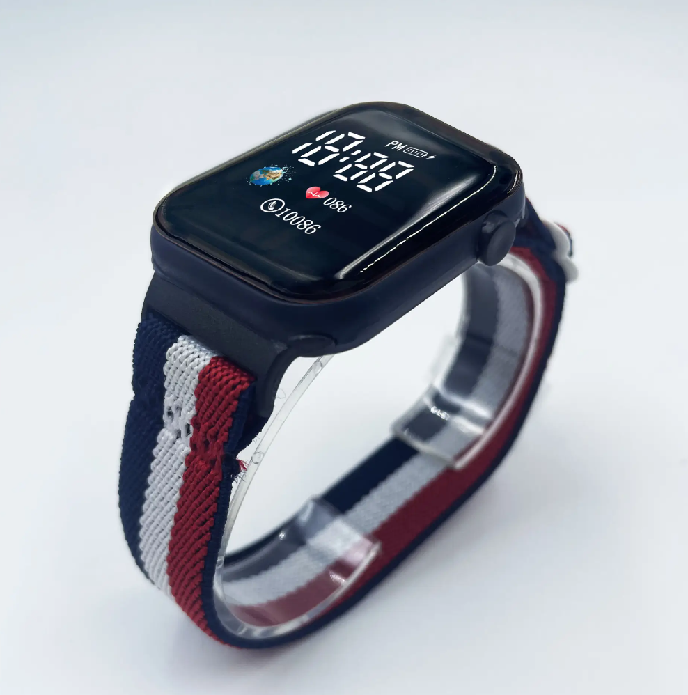 2024 OEM New Arrival Nylon Straps Elastic Band Sports Watch Elastic Belt Bracelet Wristwatch Luxury Electronic Digital Watch image 5