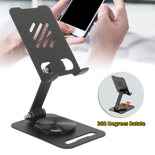 360 Degrees Rotate Metal Desk Mobile Phone Holder Stand image 0