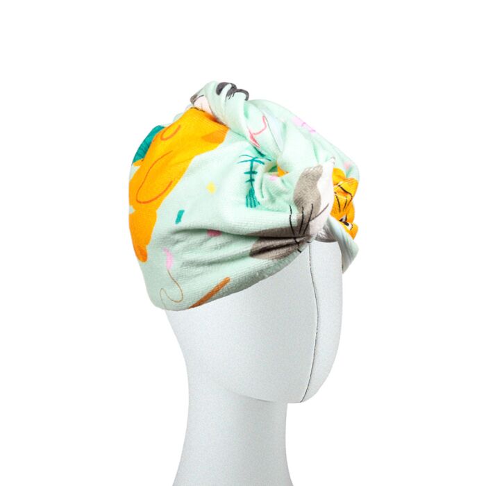 Hair Wrap Towel - Beans & Co Cats image 0