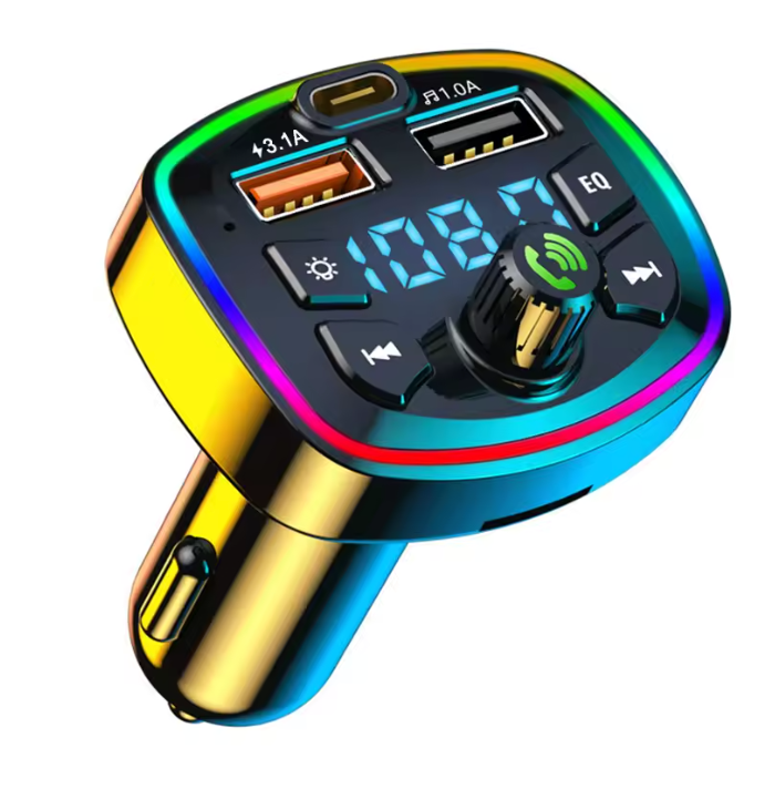 Car Bluetooth 5.0 FM Transmitter Wireless Adapter Mic Audio Receiver Auto MP3 Player image 3