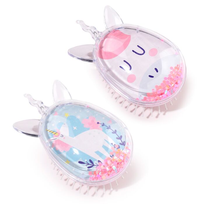 Glitter Shaped Hair Brush - Unicorn Magic image 2