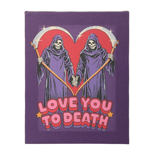 19x25cm Love You To Death Canvas Plaque by Steven Rhodes image 3