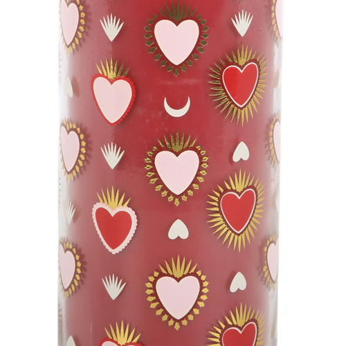 Sacred Heart Print Black Fig Tube Candle image 1