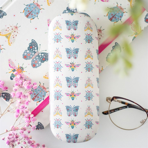 Floral Bug Print Glasses Case image 3