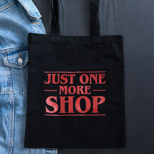 Just One More Shop Polycotton Tote Bag image 0