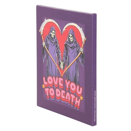 19x25cm Love You To Death Canvas Plaque by Steven Rhodes image 1
