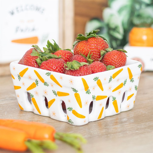 Carrot Patch Ceramic Berry Basket image 0