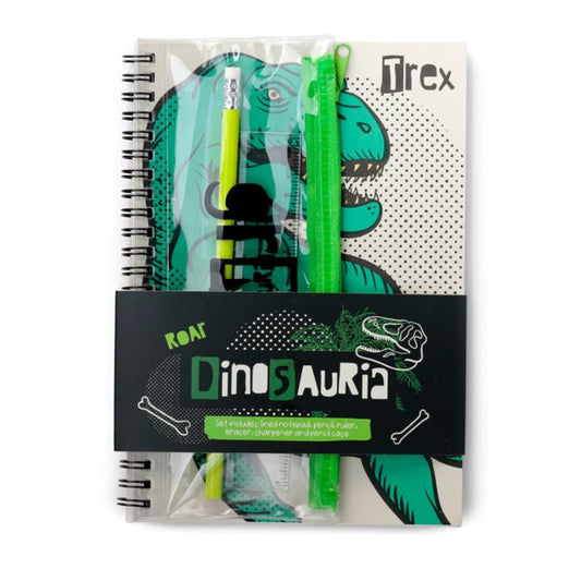 Spiral Bound A5 Lined Notebook - Dinosauria image 0