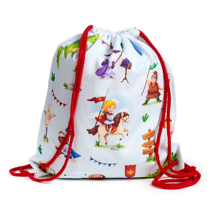 Drawstring Canvas Bag - Knights & Dragons image 3