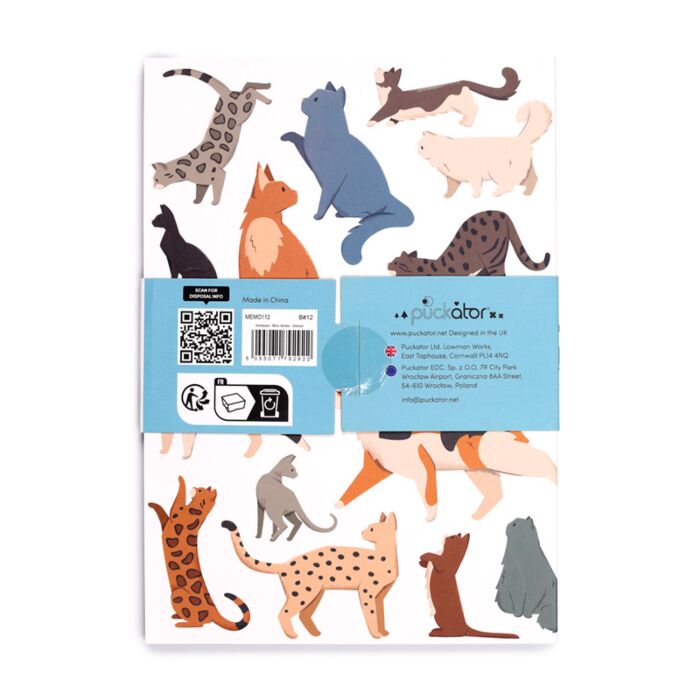 Recycled Paper A5 Lined Notebook - Feline Fine Cats image 1