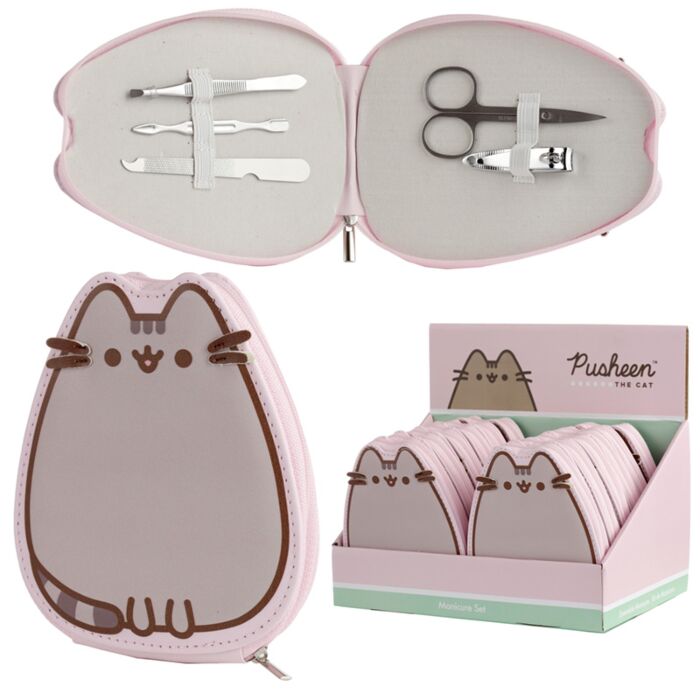 5 Piece Zip Up Shaped Manicure Set - Pusheen the Cat image 0