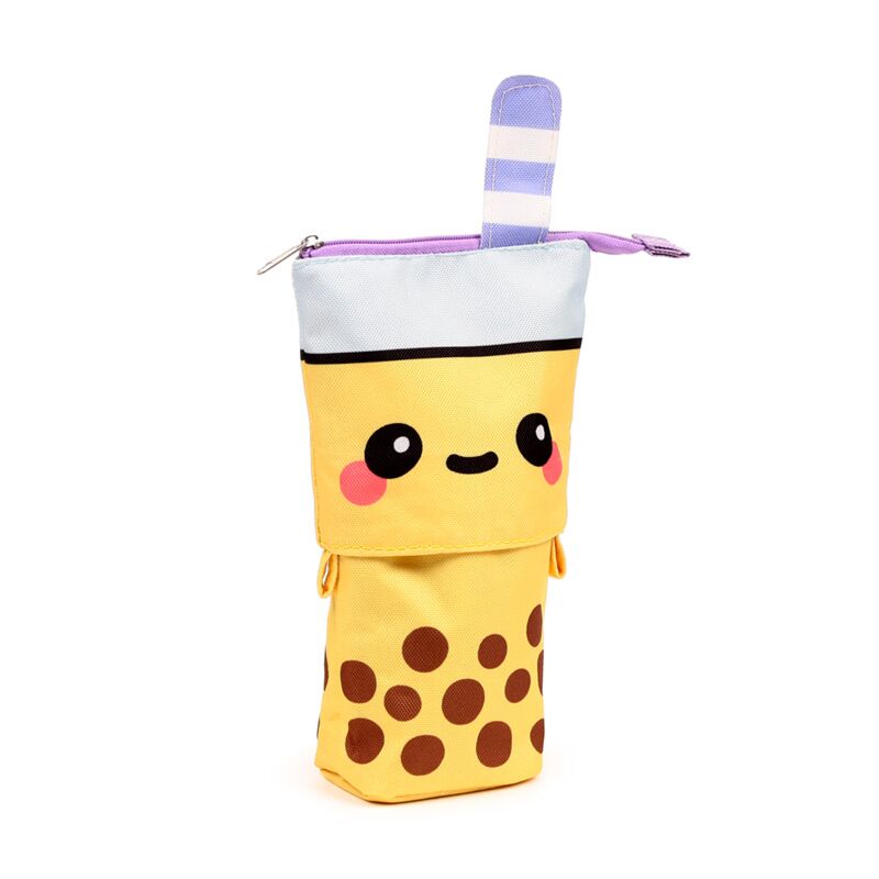 Canvas Pop Up Pencil Case - Foodiemals Boba the Bubble Tea image 1