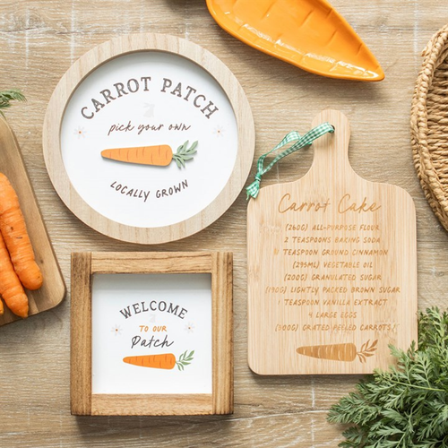 Carrot Patch Round 3D Wall Plaque image 1