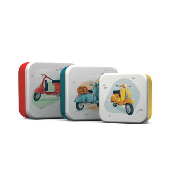 Lunch Boxes Set of 3 (M/L/XL) - Scooter image 0
