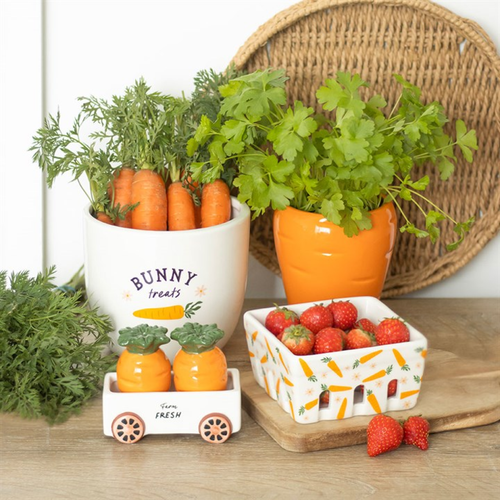 Carrot Patch Ceramic Berry Basket image 2