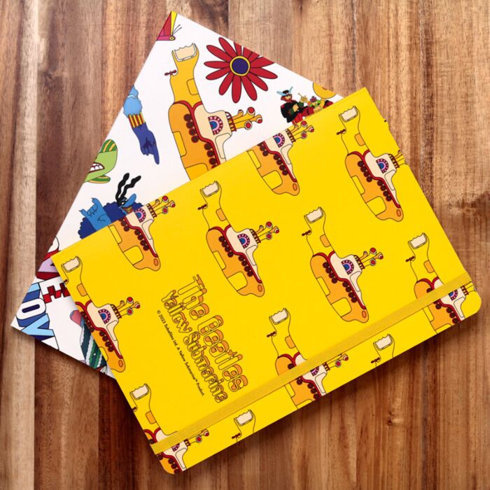 Recycled Paper A5 Lined Notebook - The Beatles Yellow Submarine image 2