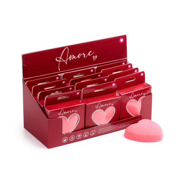 Handmade Shaped Bath Bomb in Gift Box - Amore Heart image 1