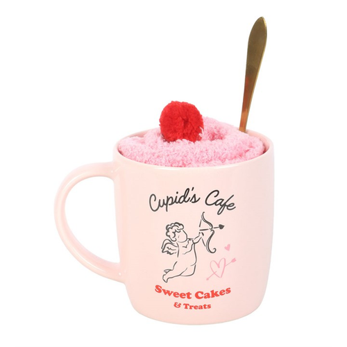 Cupid's Café Mug, Spoon and Socks Set image 3