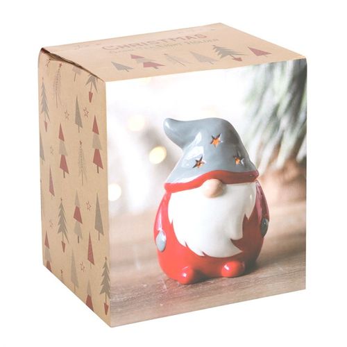 Red and Grey Gonk Tealight Holder image 1