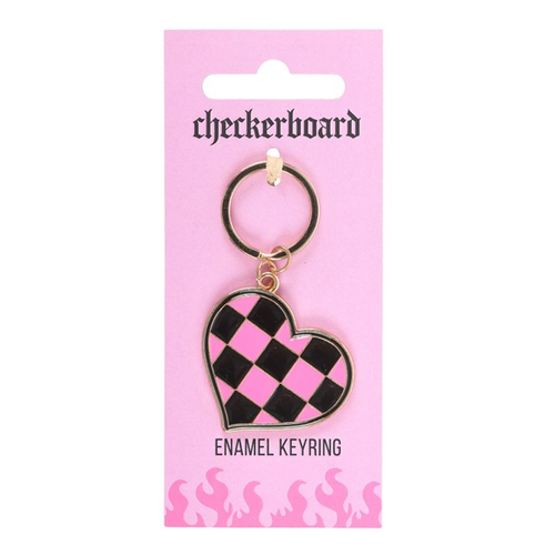 Checkerboard Heart Keyring image 3