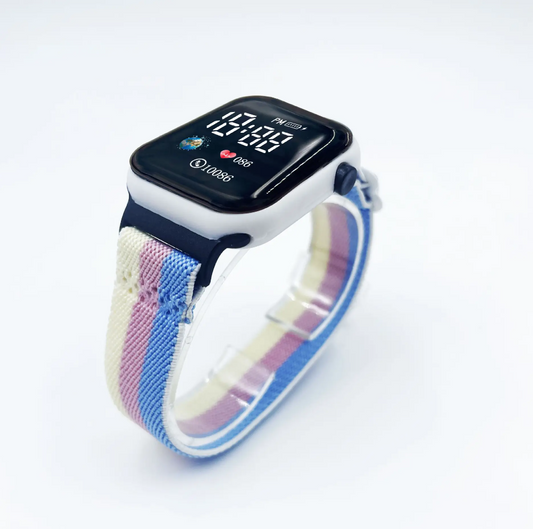 2024 OEM New Arrival Nylon Straps Elastic Band Sports Watch Elastic Belt Bracelet Wristwatch Luxury Electronic Digital Watch image 0