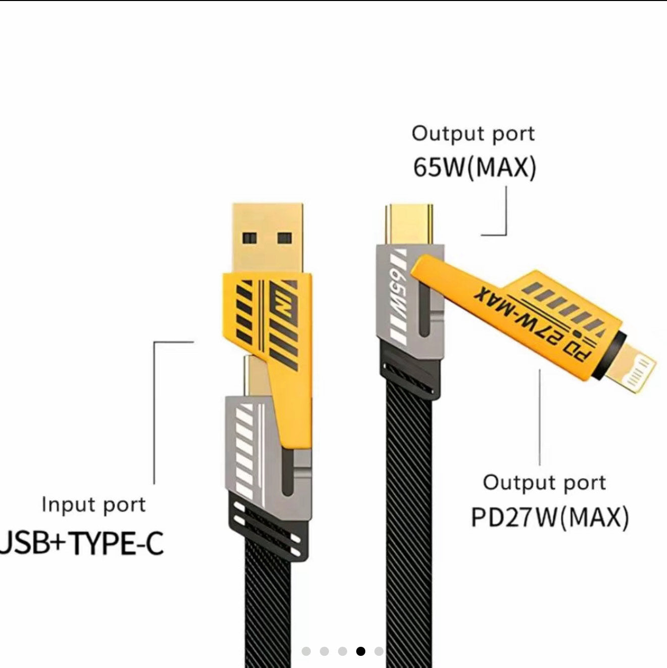 4-in-1 Multi USB Charging Cable – 1M Fast PD Charger Cord for Devices image 2