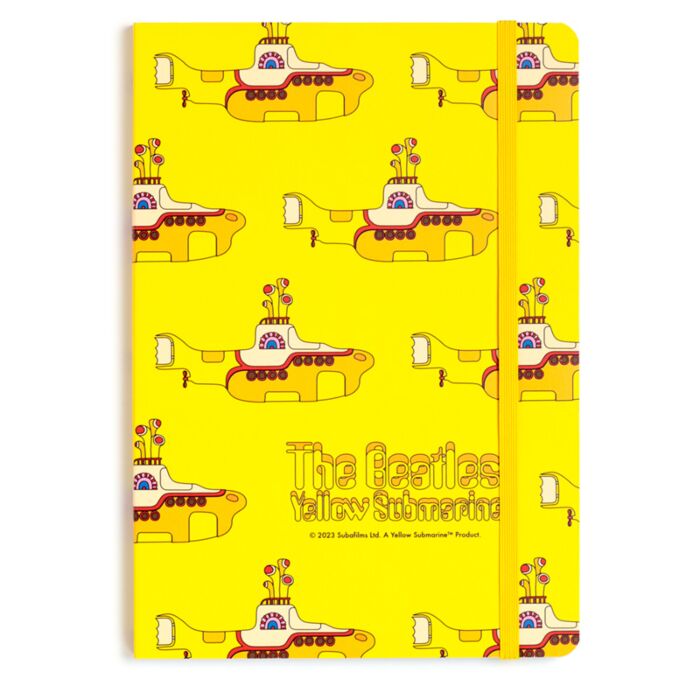 Recycled Paper A5 Lined Notebook - The Beatles Yellow Submarine image 1