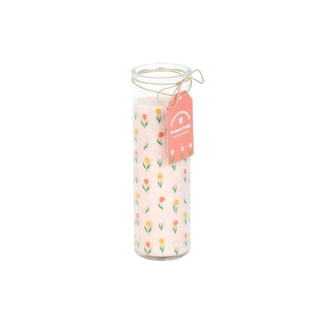 Tulip Print French Tulip Tube Candle image 1