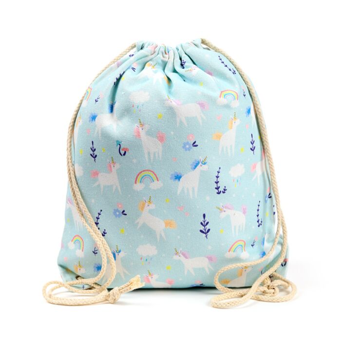 Drawstring Canvas Bag - Unicorn Magic image 0