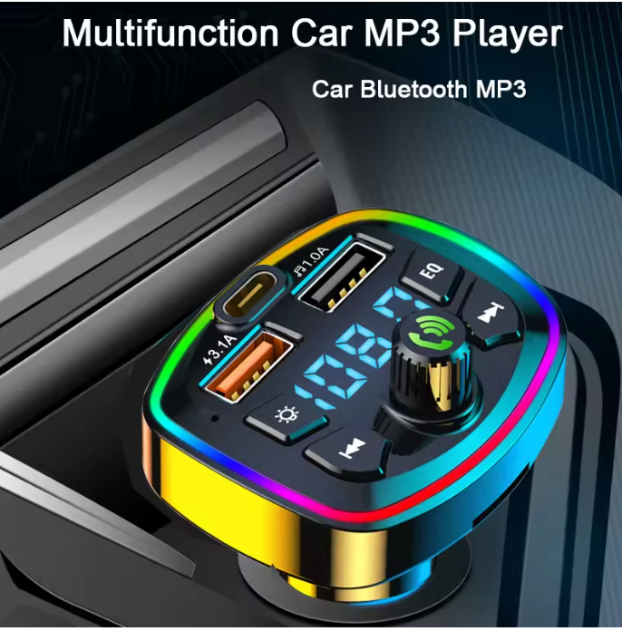 Car Bluetooth 5.0 FM Transmitter Wireless Adapter Mic Audio Receiver Auto MP3 Player image 1