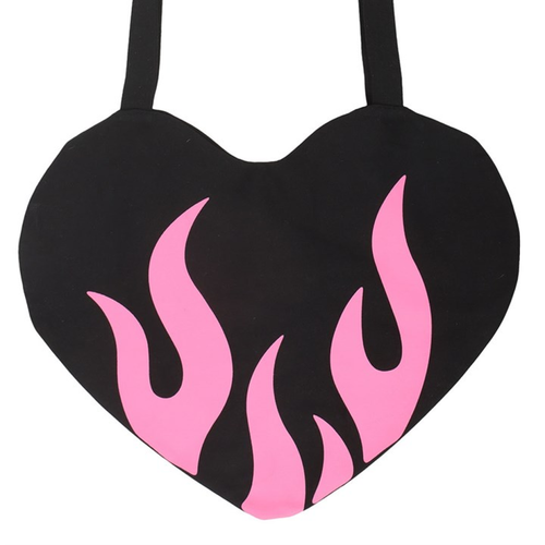 Burning Heart Satin Tote Bag image 1