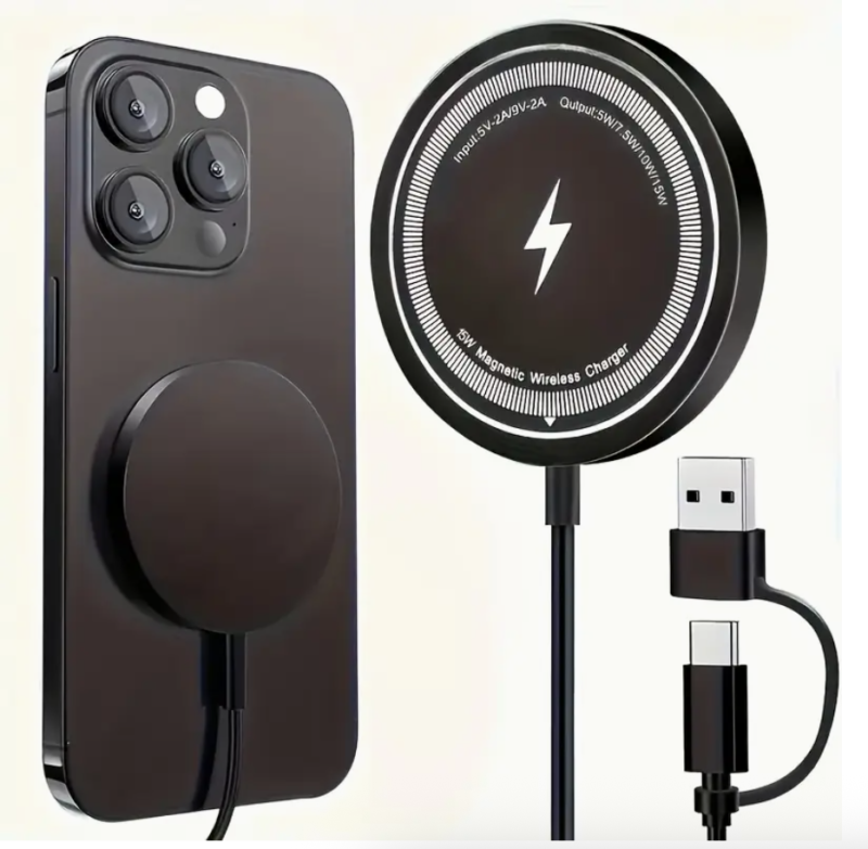 15W Fast-Charging Magnetic Wireless Charger Pad image 5