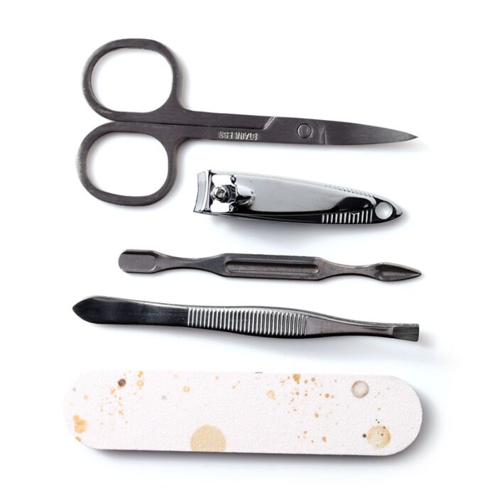 5 Piece Round Manicure Set - Jan Pashley Stag image 1