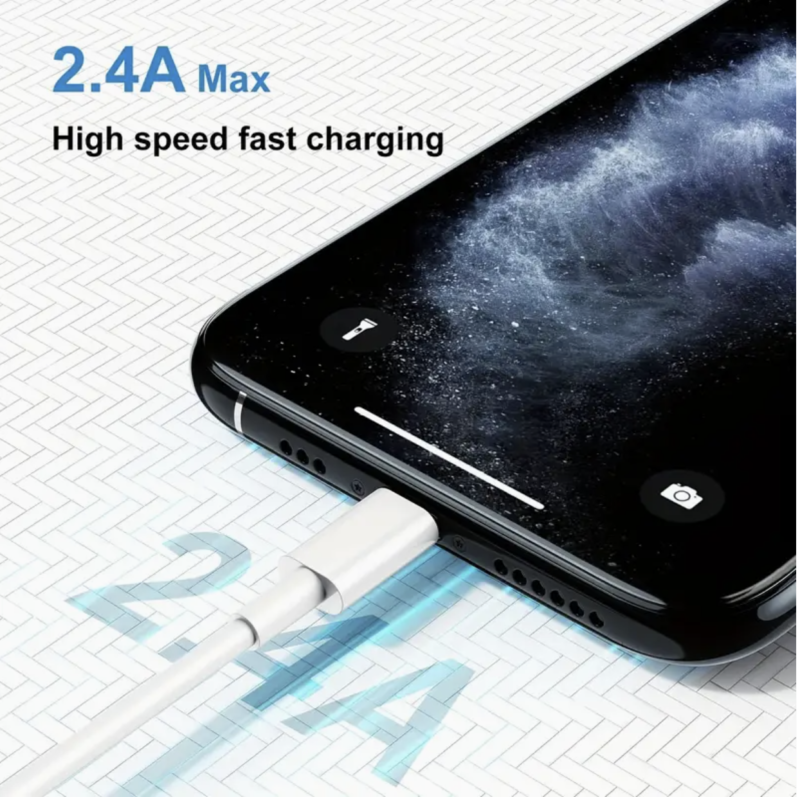 Lightning to USB-A Charging Cable – Fast Charging & Data Sync for iPhone, iPad, iPod image 2