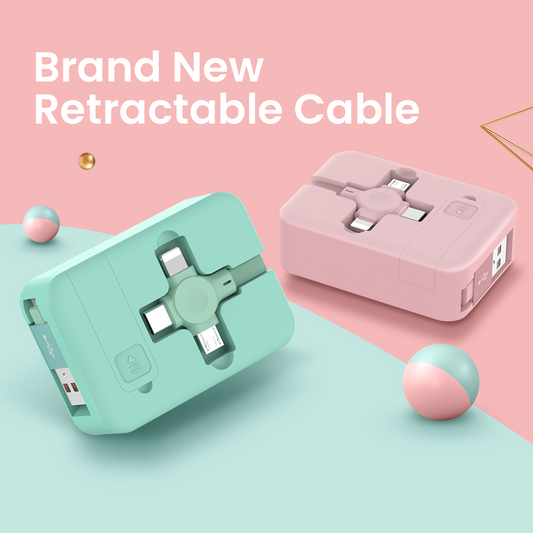 4 In 1 Retractable USB Cable Creative Macaron Type C Micro Cable For I Phone With Phone Stand Charging Data Cable Line Storage Box SPU: CJSJ1040798 image 0