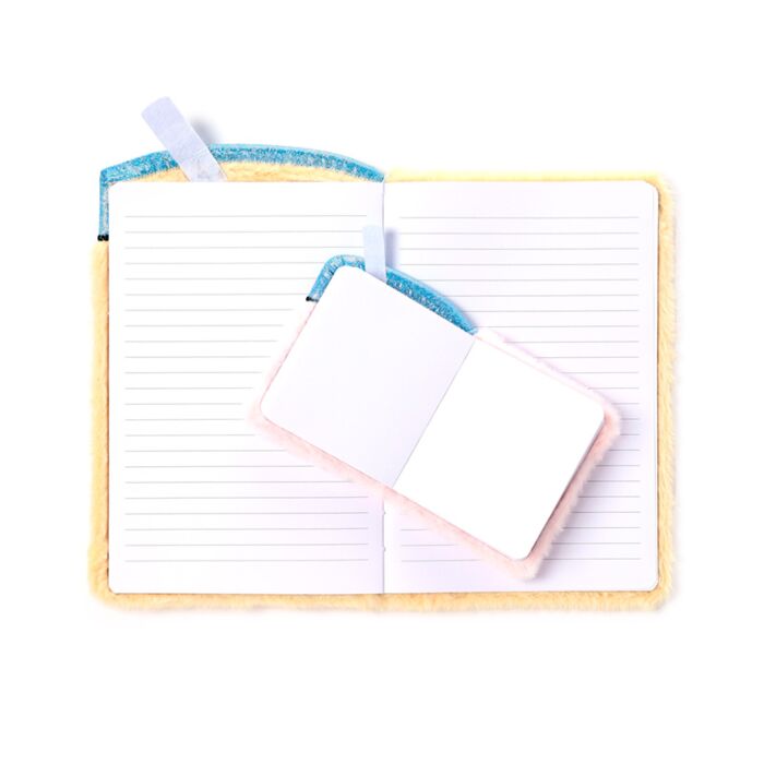 Plush A5 Notebook with Pouch & Mini Notebook - Foodiemas Bubble Tea image 2