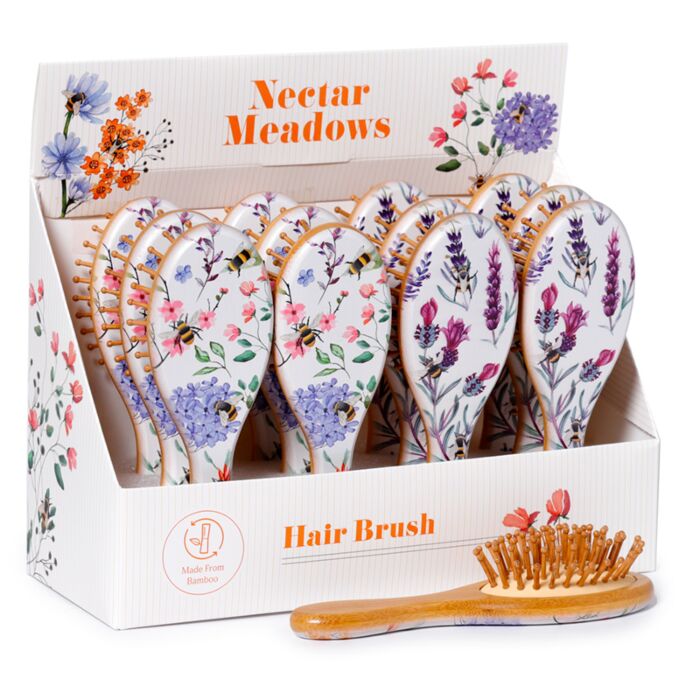 100% Bamboo Hair Brush - Nectar Meadows image 3