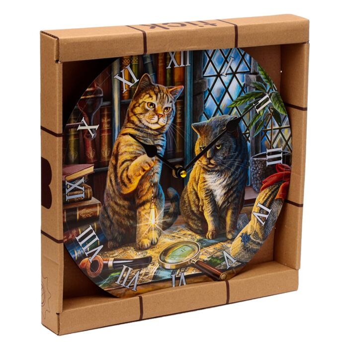Wall Clock - Lisa Parker Purrlock Holmes Cat image 0