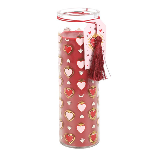 Sacred Heart Print Black Fig Tube Candle image 3