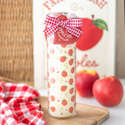 Apple Print Apple Pie Tube Candle image 0