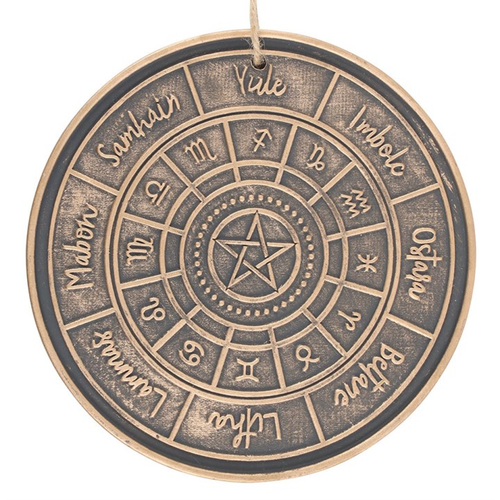 Bronze Wheel of the Year Hanging Terracotta Plaque image 2