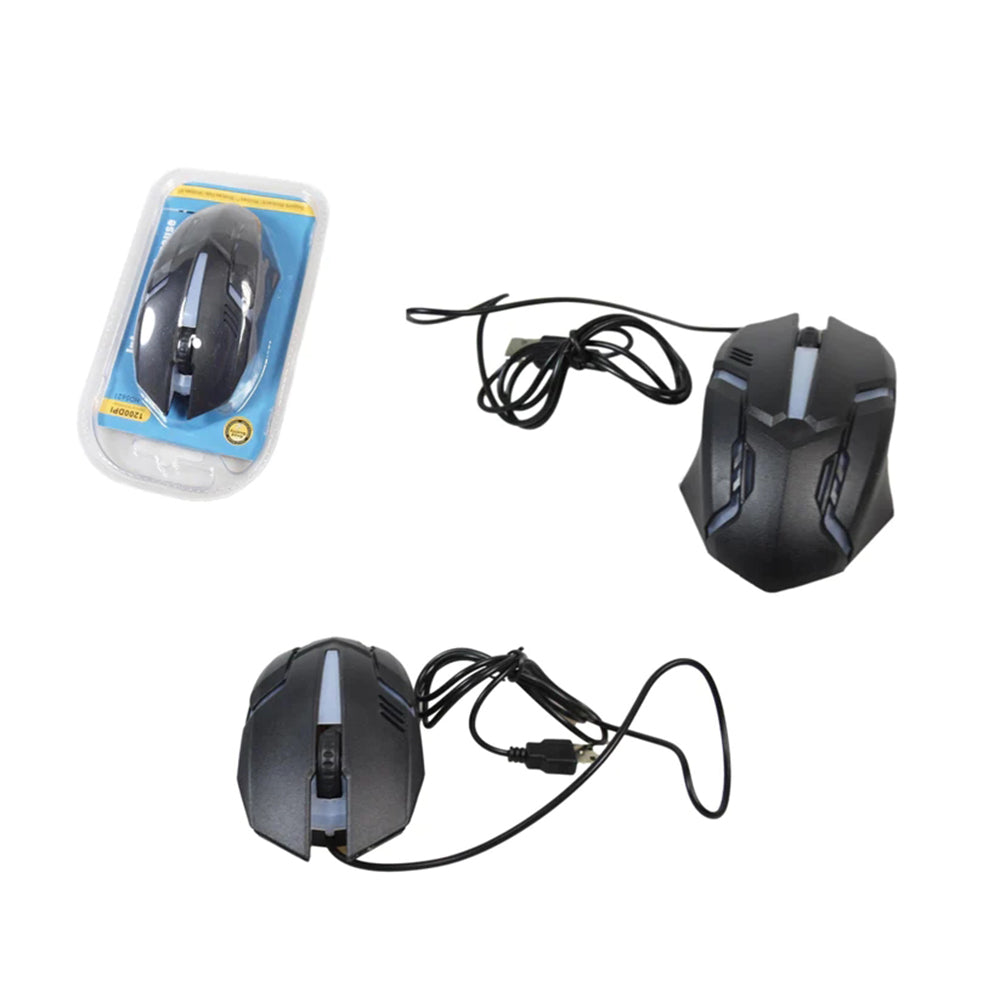 Computer Wired Mouse Available In Red and Black 14cm Internet Optical Mouse - Random Colour image 3