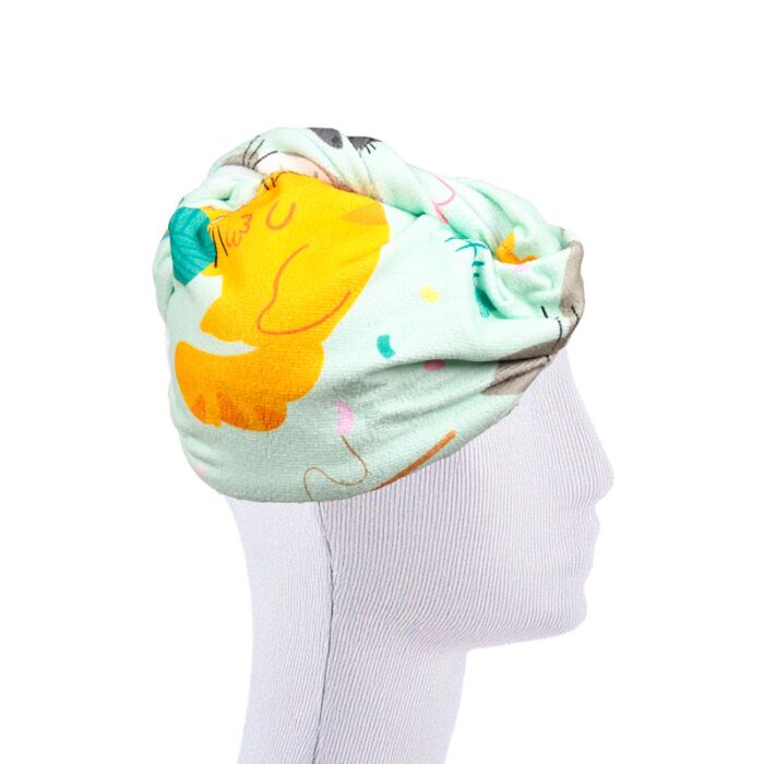 Hair Wrap Towel - Beans & Co Cats image 1