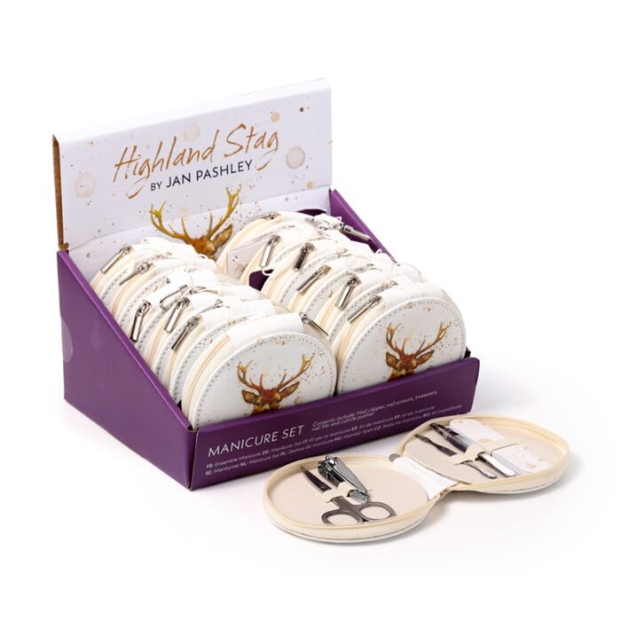 5 Piece Round Manicure Set - Jan Pashley Stag image 0