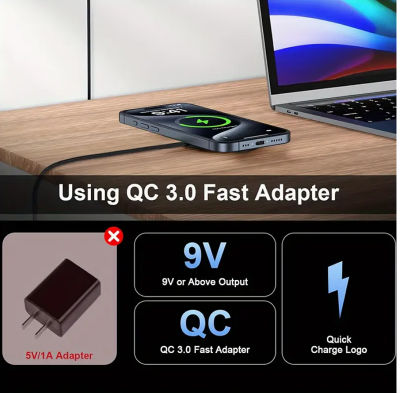 15W Fast-Charging Magnetic Wireless Charger Pad image 0