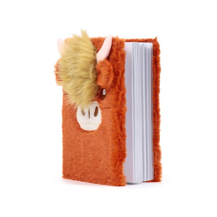 Plush A5 Notebook - Highland Coo Cow image 1