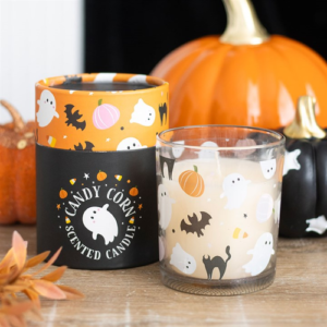 Sweet and Spooky Candy Corn Candl